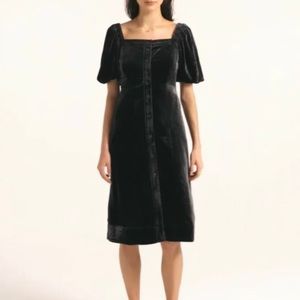 J Crew Charcoal Velvet Dress
